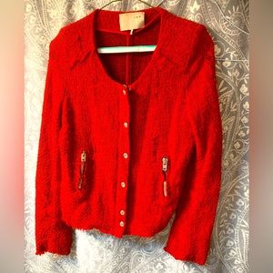 Red IRO Agnette zip up blazer. Blogger fav❤️